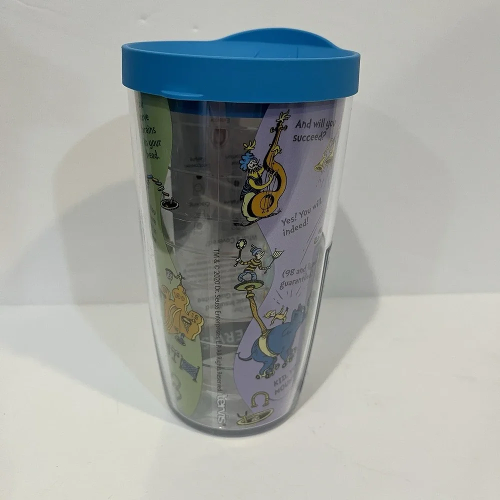 Dr. Seuss 16oz Oh the Places You'll Go Tervis Insulated Travel Tumbler & Lid NEW